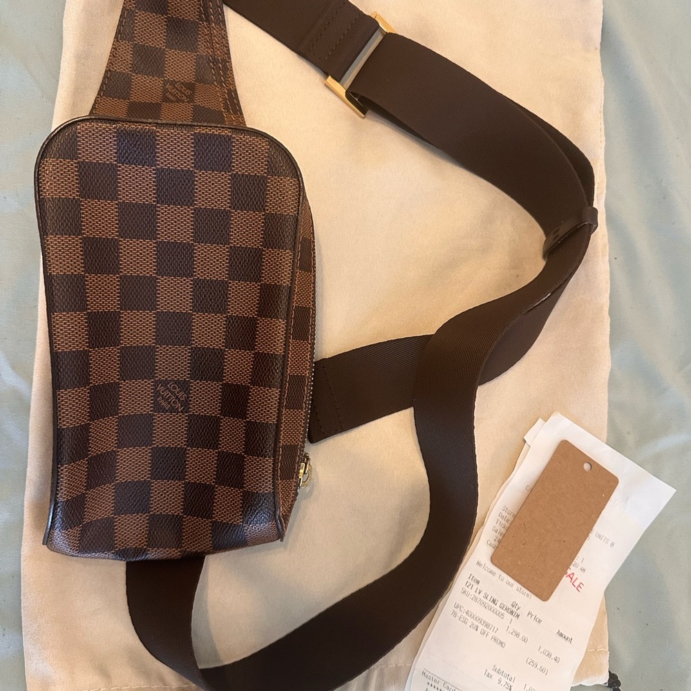 Brown Checkered Unisex Bag